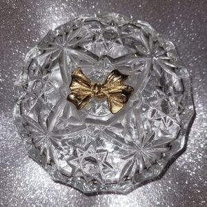 Vintage Crystal Trinket Dish~